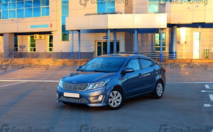 Накладки на передний бампер Kia Rio 3 Накладки на передний бампер Kia Rio 3