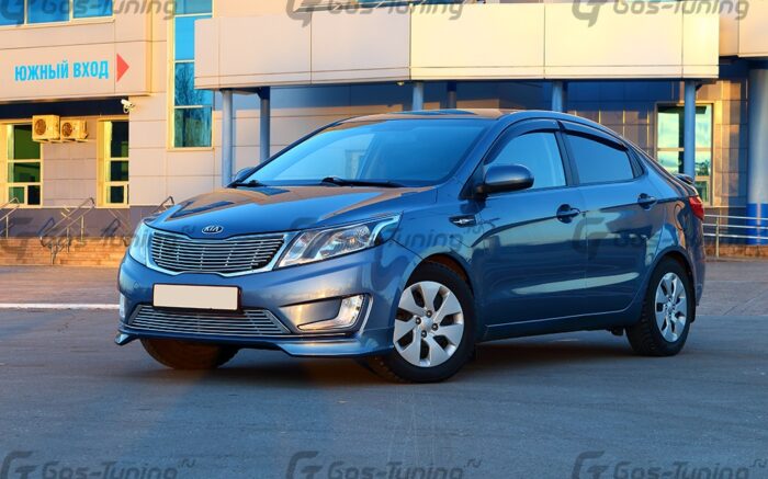 Накладки на передний бампер Kia Rio 3 Накладки на передний бампер Kia Rio 3
