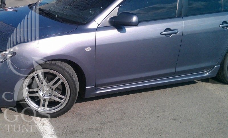 Накладки на пороги Мазда 3 БК / Mazda 3 BK "Спорт" - ГОС-Тюнинг