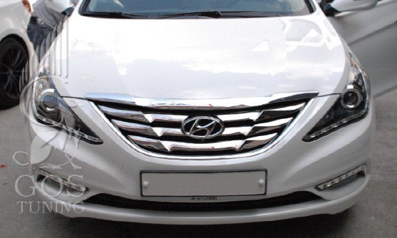 Альтернативная передняя оптика (фары) Черный на автомобиль Hyundai Sonata YF i45. Альтернативная передняя оптика (фары) Черный на автомобиль Hyundai Sonata YF i45.