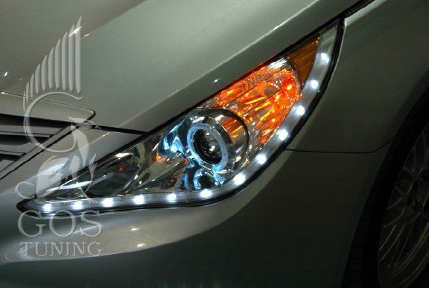 Альтернативная передняя оптика (фары) Хром на автомобиль Hyundai Sonata YF i45