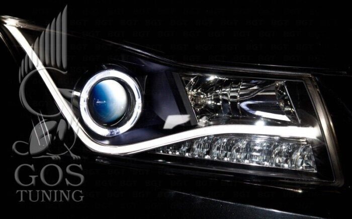 Фары Audi Style Chevrolet Cruze Black - ГОС-Тюнинг Фары Audi Style Chevrolet Cruze Black - ГОС-Тюнинг