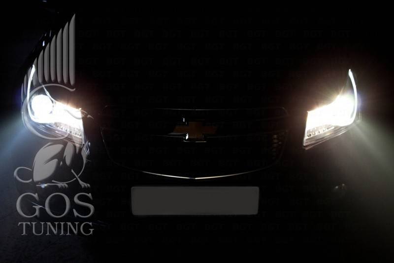 Фары Chevrolet Cruze "Audi Style Black" / Шевроле Круз - ГОС Тюнинг