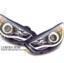 Передние альтернативные тюнинг фары «Eagle eyes Audi Style» для Hyundai Tucson IX / IX35