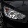 Альтернативная оптика, передние светодиодные фары «Angel Eyes» (Хром) для Hyundai Solaris