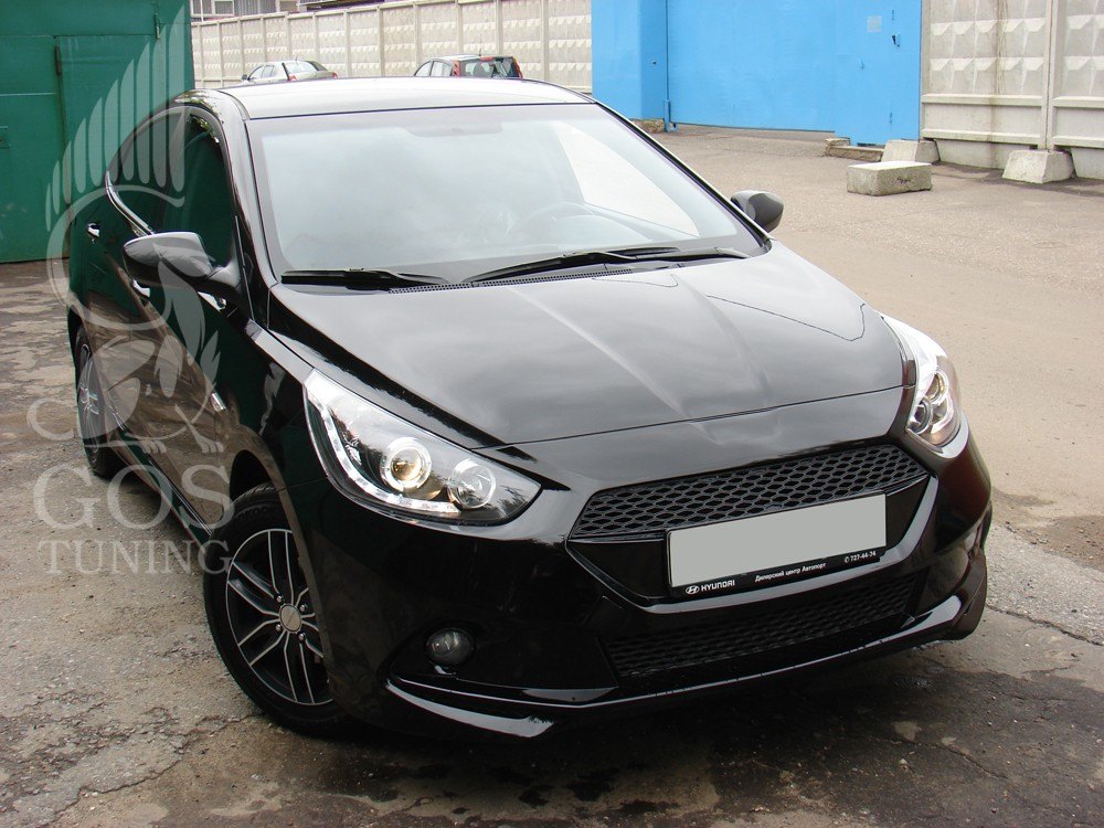 Купить фары Хендай Солярис Angel / Hyundai Solaris - ГОС-Тюнинг