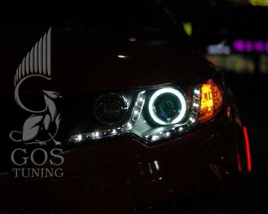 Передняя альтернативная оптика «Eagle Eyes» на Kia Cerato Forte / Kia Forte Koup Передняя альтернативная оптика «Eagle Eyes» на Kia Cerato Forte / Kia Forte Koup