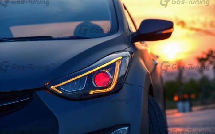 Купить Черные тюнинг фары передние HYUNDAI ELANTRA в Украине Арт.: LPHU09