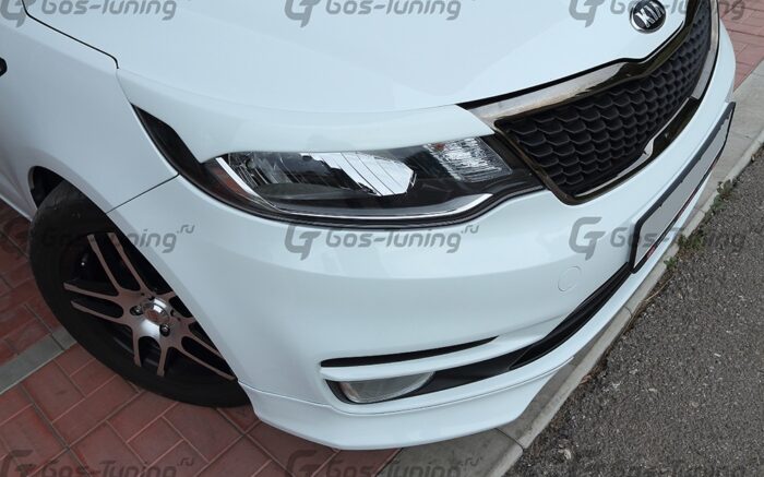 Реснички на передние фары Kia Rio 3 Киа Рио Реснички на передние фары Kia Rio 3 Киа Рио