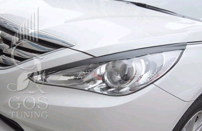 Реснички (накладки на фары) на Hyundai Sonata Реснички (накладки на фары) на Hyundai Sonata
