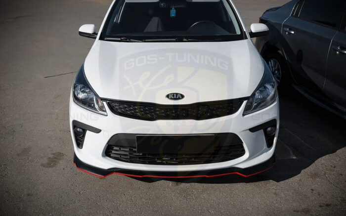 Накладка переднего бампера Киа Рио 4 splitter r01-1085-1 Kia rio Накладка переднего бампера Киа Рио 4 splitter r01-1085-1 Kia rio