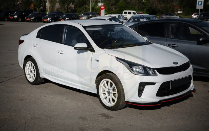 Накладка переднего бампера Киа Рио 4 Сплиттер Элерон r01-1085-1 Kia rio Накладка переднего бампера Киа Рио 4 Сплиттер Элерон r01-1085-1 Kia rio
