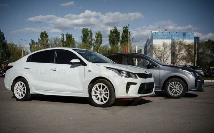 Накладка переднего бампера Киа Рио 4 Сплиттер Элерон r01-1085-1 Kia rio Накладка переднего бампера Киа Рио 4 Сплиттер Элерон r01-1085-1 Kia rio